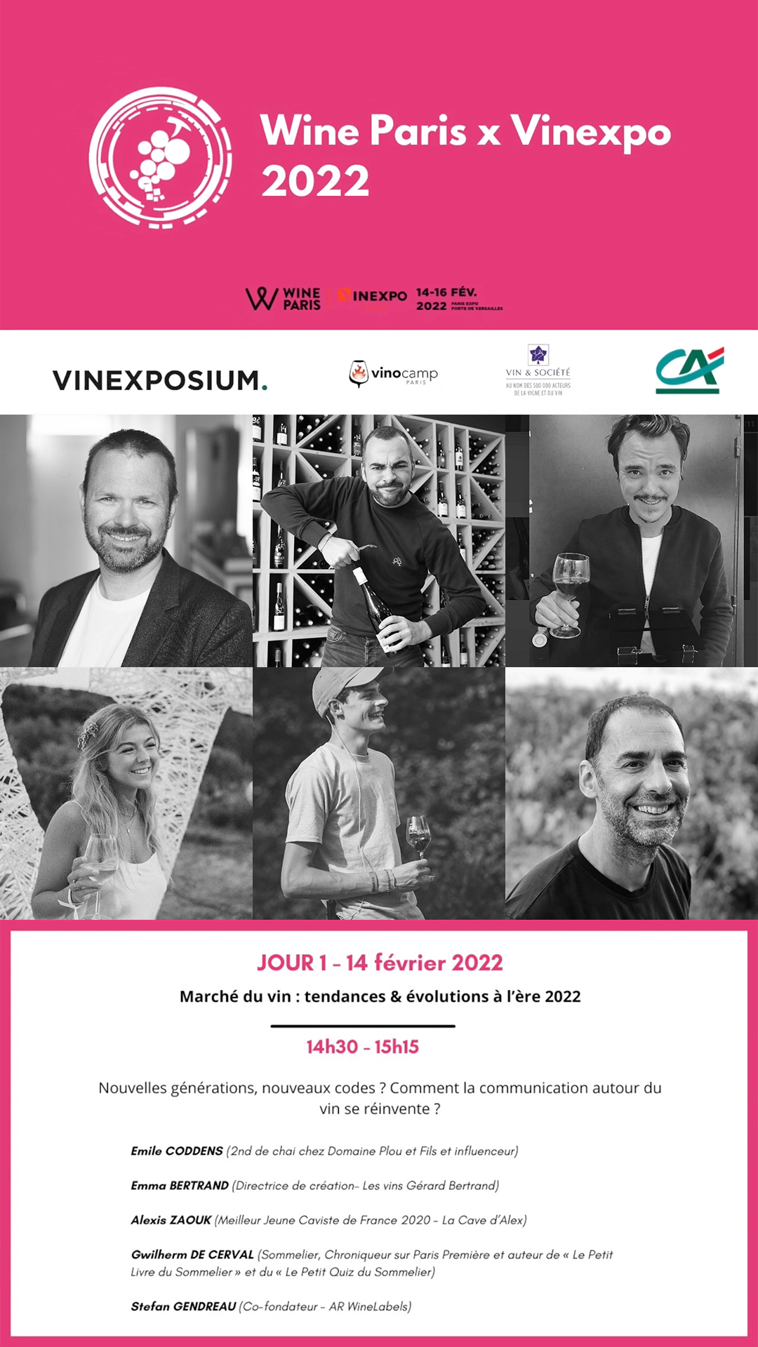 WineParis 2022 Conférence "Nouvelles générations, nouveaux codes ?  Comment la communication autour du vin se réinvente ?"